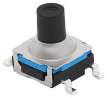 ALCOSWITCH - TE CONNECTIVITY STS72A25BSMTR Tactile Switch, SPST-NO, STS Series, Top Actuated, Surface Mount, Round Button, 250 gf