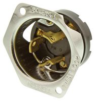 HUBBELL WIRING DEVICES HBL4586 Conector de Entrada de Potencia, Electrical AC Power, 15 A, Marrón, Acero Inoxidable, 250 V