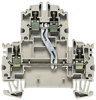 WEIDMULLER 1041910000 Bloque de Terminal c/Montaje en Riel DIN, 4 Posiciones, 26 AWG, 10 AWG, 6 mm², Tornillo, 32 A