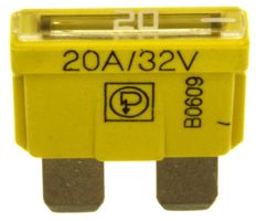 LITTELFUSE 166.7000.5202 Fuse, Automotive, Time Delay, 20 A, 80 V, 19mm x 5mm x 13.2mm, FKS ATO Series