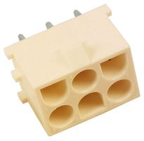 TE CONNECTIVITY - AMP 641969-1 Pin Header, UL94V-2, Wire-to-Board, 6.35 mm, 2 Rows, 6 Contacts, Through Hole Straight