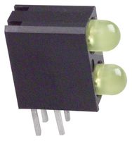 DIALIGHT 553-0333F Circuit Board Indicator, Yellow, 2 LEDs, Through Hole, T-1 (3mm), 10 mA, 12.6 mcd