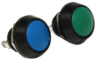 E-SWITCH PV5S64018 Interruptor (Switch) Antivandalismo, Anodizado negro, PV5 Series, 12 mm, SPST-NO DM
