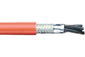 ALPHA WIRE SF61221CY OR005 Multiconductor Cable, Composite Series SF, Shielded, 4 Conductor, 14 AWG, 2.09 mm², 100 ft, 30.5 m