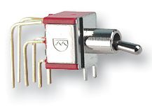 MULTICOMP PRO 1MS1T2B4M7RE Toggle Switch, On-On, SPDT, Non Illuminated, 1MS Series, Through Hole, 100 mA