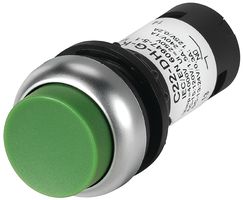 EATON C22-DRH-G-K10 Botón Pulsador Industrial, RMQ Compact C22 Series, 22.5 mm, SPST-NO, Sostenido, Redondo Levantado