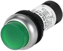 EATON C22-DRLH-G-K10-120 Botón Pulsador Industrial, RMQ Compact C22 Series, 22.5 mm, SPST-NO, Sostenido, Redondo Levantado