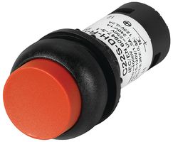EATON C22S-DRH-R-K01 Botón Pulsador Industrial, RMQ Compact C22 Series, 22.5 mm, SPST-NC, Sostenido, Redondo Levantado