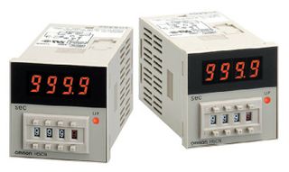 OMRON INDUSTRIAL AUTOMATION H5CN-XCN AC100-240 Temporizador Digital, H3CN, Pantalla Conteo Ascendente, 48 x 48 mm, 1s a 99m 59s, 100 a 240 Vca