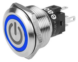 EAO 82-6151.1123.B002 Interruptor (Switch) Antivandalismo, 12V LED, 82 Series, 22 mm, SPDT, Momentáneo