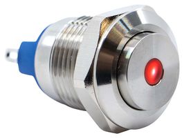 E-SWITCH PV0H240SS-211 Interruptor (Switch) Antivandalismo, Iluminación de Punto, PV0 Series, 0.47 ", SPST-NO-DM