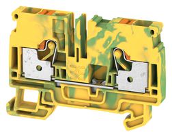 WEIDMULLER 1991810000 DIN Rail Mount Terminal Block, 2 Positions, 22 AWG, 8 AWG, 6 mm², Push In, 720 A
