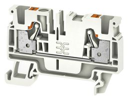 WEIDMULLER 2051290000 Bloque de Terminal c/Montaje en Riel DIN, 2 Posiciones, 26 AWG, 12 AWG, 4 mm², Push-In, 32 A