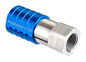 AMPHENOL LTW SQD-04SAKF-PBE001 Liquid Cooling Connector, Blue Ring, Stainless Steel Body, Socket, G3/8" Female, DN05