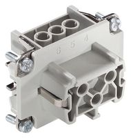 LAPP 10191000 Heavy Duty Connector, Wire Protection, EPIC H-BE Series, Insert, 6+PE Contacts, 6B, Receptacle