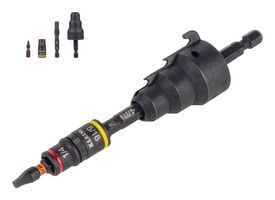 KLEIN TOOLS 85091HD Flip Socket Conduit Reamer, Impact-Rated, Steel, #2 Square, 1.29" Blade Length, 5.22" Overall Length