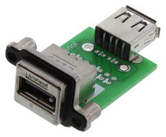 AMPHENOL COMMUNICATIONS SOLUTIONS MUSB-A311-M0 Adaptador de USB, USB Tipo A Hembra, USB Tipo A Hembra, USB 2.0, IP67, MUSB Series