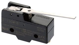 OMRON INDUSTRIAL AUTOMATION Z-15GW4 Microswitch, Standard, Hinge Lever, SPDT, Solder, 15 A, 250 V