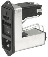 SCHURTER CDE4.4101.151 Módulo de entrada energía IEC filtrado, IEC C14, Uso Médico, 6 A, 250 VAC, 2-Pole Switch