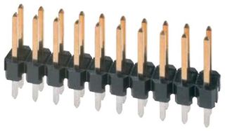 3M 2316-6121TG Pin Header, Board-to-Board, 2.54 mm, 2 Rows, 16 Contacts, Through Hole Straight, 2300 Series