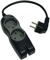 EATON TRIPP LITE TLP2USBF Supresor de Picos de Voltaje, 2 puertos USB, 2 Tomacorrientes, Francés Tipo E, 10 A, 230 V, FR
