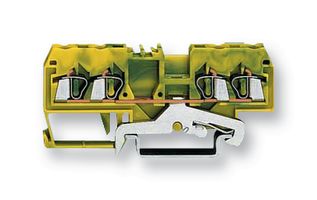 WAGO 279-837 Bloque de Terminal c/Montaje en Riel DIN, 4 Posiciones, 28 AWG, 16 AWG, 1.5 mm², Pinza, 18 A