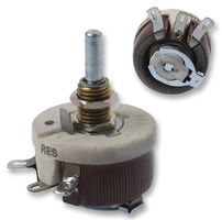 AMPHENOL RF 908-41400 Reóstato, Bobinado, 5 kohm, 12.5 W, Serie RES, Panel Mount, Slot para Atornillador