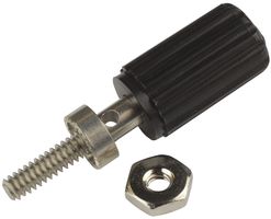 JOHNSON - CINCH CONNECTIVITY 111-0703-001 Binding Post, 15 A, Nickel Plated Contacts, Panel Mount, Black
