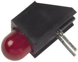 VCC / VISUAL COMMUNICATIONS COMPANY 5300H1 Circuit Board Indicator, Right Angle, Red, Through Hole, T-1 3/4 (5mm), 10 mA, 6.3 mcd