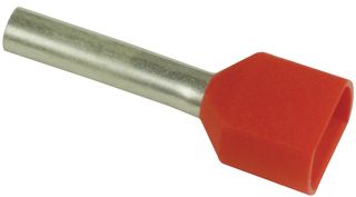MULTICOMP PRO SPC4566 Wire Ferrule, Twin Wire, 18 AWG, 1 mm², 10 mm, Red