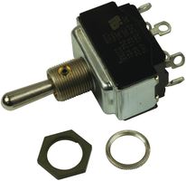 EATON 7803K17 Toggle Switch, (On)-Off-(On), DPDT, Non Illuminated, 7800 Series, 20 A