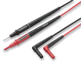 FLUKE TL175E Test Lead Set, Test Tip Probe to 4mm Right Angle Banana Plug, 1 kV, 10 A, 2 Leads