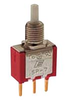 E-SWITCH 700SP7B10M1QEH Pushbutton Switch, 700 Series, 6.35 mm, SPDT, On-(On), Round Plunger
