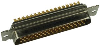 ITT CANNON DDMM50PF225 D Sub Connector, DB50, 50 Contacts, Plug, Solder, DD, DDMM Series, Stainless Steel Body