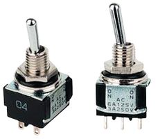 KNITTER-SWITCH MTE206N Interruptor (Switch) de Palanca, Encendido-Encendido, DPDT, No Iluminado, Serie MTE, 6 A