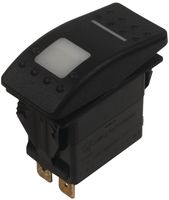 CARLING TECHNOLOGIES V6D2GHNB-AAC00-000 Interruptor (Switch) de Balancín, Encendido-Apagado-Encendido, SPST, con Iluminación, Panel Mount