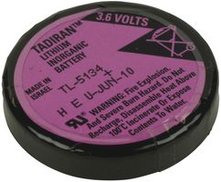 TADIRAN BATTERIES TL-5134/P Batería, 3.6 V, Litio, 1 Ah, Pins para PCB, 1