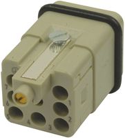 HARTING 09120073001 Heavy Duty Connector, Señal-Potencia, UL508, Serie Han Q, Inserto, 7+PE Contactos, 3A, Macho