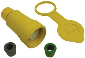 MOLEX 27W75 Power Entry Connector, Industrial Electrical AC Power, 20 A, Yellow, 250 V