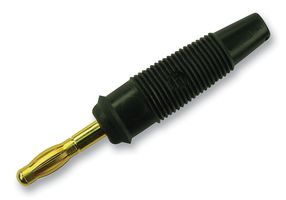 HIRSCHMANN TEST AND MEASUREMENT 972518700 Banana Test Connector, 4mm, Plug, Cable Mount, 32 A, 60 V, Gold Plated Contacts, Black