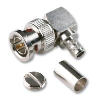 AMPHENOL RF B1112A1-ND3G-3-75 Conector Coaxial / RF, BNC Coaxial, Macho Ángulo Recto, Crimpado, 75 ohm, Latón