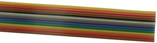 BELDEN 9R28014 000100 Cable Plano, Codificado por Color, Plano, Sin blindaje, 14 Hilos, 28 AWG, 100 ft, 30.48 m