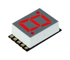 VCC / VISUAL COMMUNICATIONS COMPANY DSM7TA28101T 7 Segment LED Display, Red, 20 mA, 2 V, 90 mcd, 1, 7.11 mm