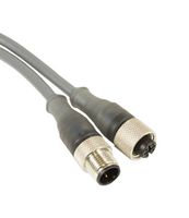 ALPHA WIRE DR05AR102 SL357 Sensor Cable, Slate, M12 Plug, M12 Receptacle, 5 Positions, 3 m, 9.8 ft