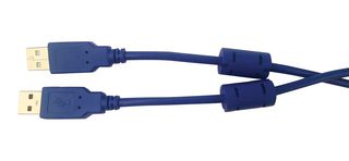 MULTICOMP PRO MC002463 Cable USB, Con Cuentas de Ferrita, USB Tipo A Macho, USB Tipo A Macho, 3 m, 9.8 ft, USB 2.0, Azul