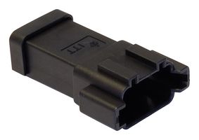 132015-0130 - Carcasa de Conector Automotriz, Con Tapa, Negro, Serie CTC, Receptáculo eléctrico, 8 Posiciones