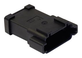132015-0131 - Carcasa de Conector Automotriz, Con Tapa, Negro, Serie CTC, Receptáculo eléctrico, 12 Posiciones