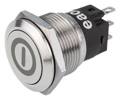 EAO 82-5151.1000.B001 Vandal Resistant Switch, 82 Series, 19 mm, SPDT, Momentary, Round Flush Flat, Natural