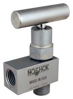 NOSHOK 102-MFAC-PM2-HL2 Válvula Aguja, 10000psi, NPT 1/4", Rosca Ángulo Macho/Hembra, Montaje Panel/Manija T 2-1/2",Serie100