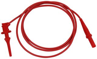POMONA 6245-48-2 Cable de Prueba, Mini-gancho, de Pinza de Gancho a Banana Macho de 4mm, Rojo, 300 Vrms, 5 A, 1.22 m